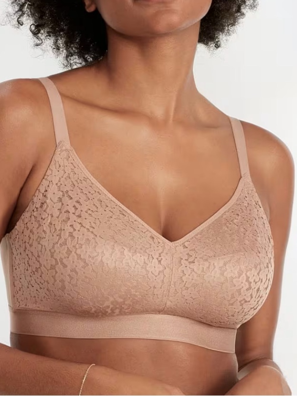 Chantelle Lace Wireless Bralette in Nude Blush